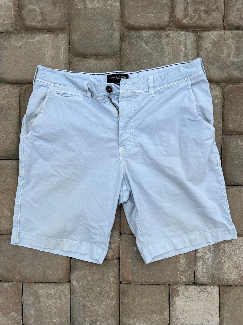 American Eagle Outfitters Pale Blue Men’s Flat Front Shorts